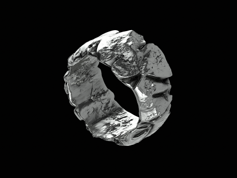 Cracked stone ring ready to print model 3D Baskı Modeli