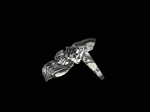Skull head silver ring ready to print model 3D Принт Модель