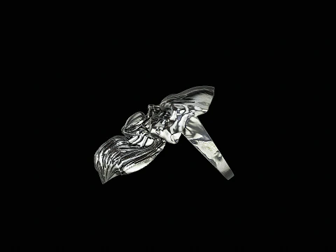 Skull head silver ring ready to print model 3D Print Model