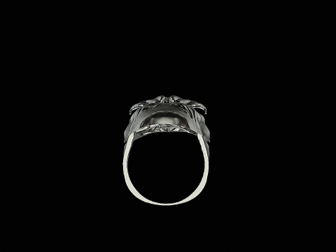 Skull head silver ring ready to print model 3D Принт Модель