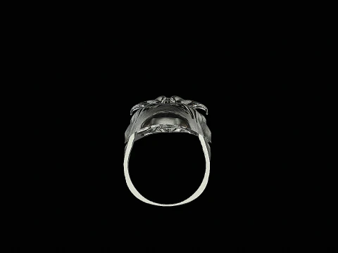 Skull head silver ring ready to print model 3D Print Model