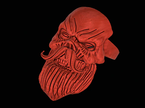 Skull head silver ring ready to print model 3D Print Model