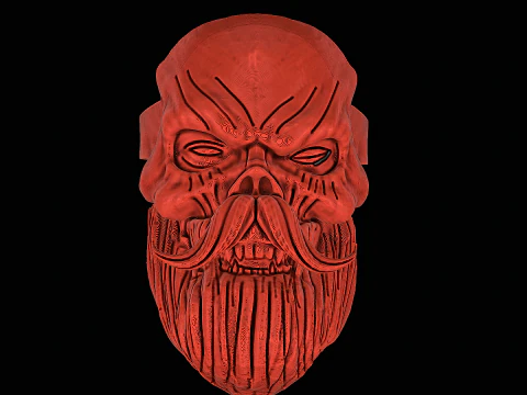 Skull head silver ring ready to print model 3D Print Model