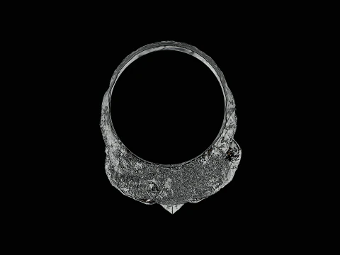 Skull head silver ring ready to print model 3D Print Model