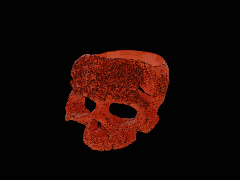 Skull head silver ring ready to print model 3D-Druckmodell
