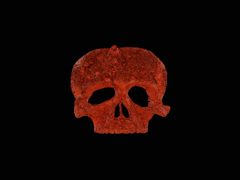 Skull head silver ring ready to print model 3D-Druckmodell