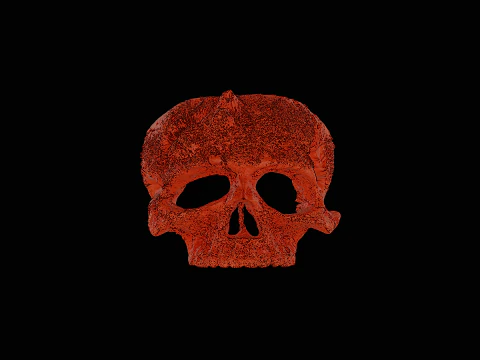 Skull head silver ring ready to print model 3D Print Model