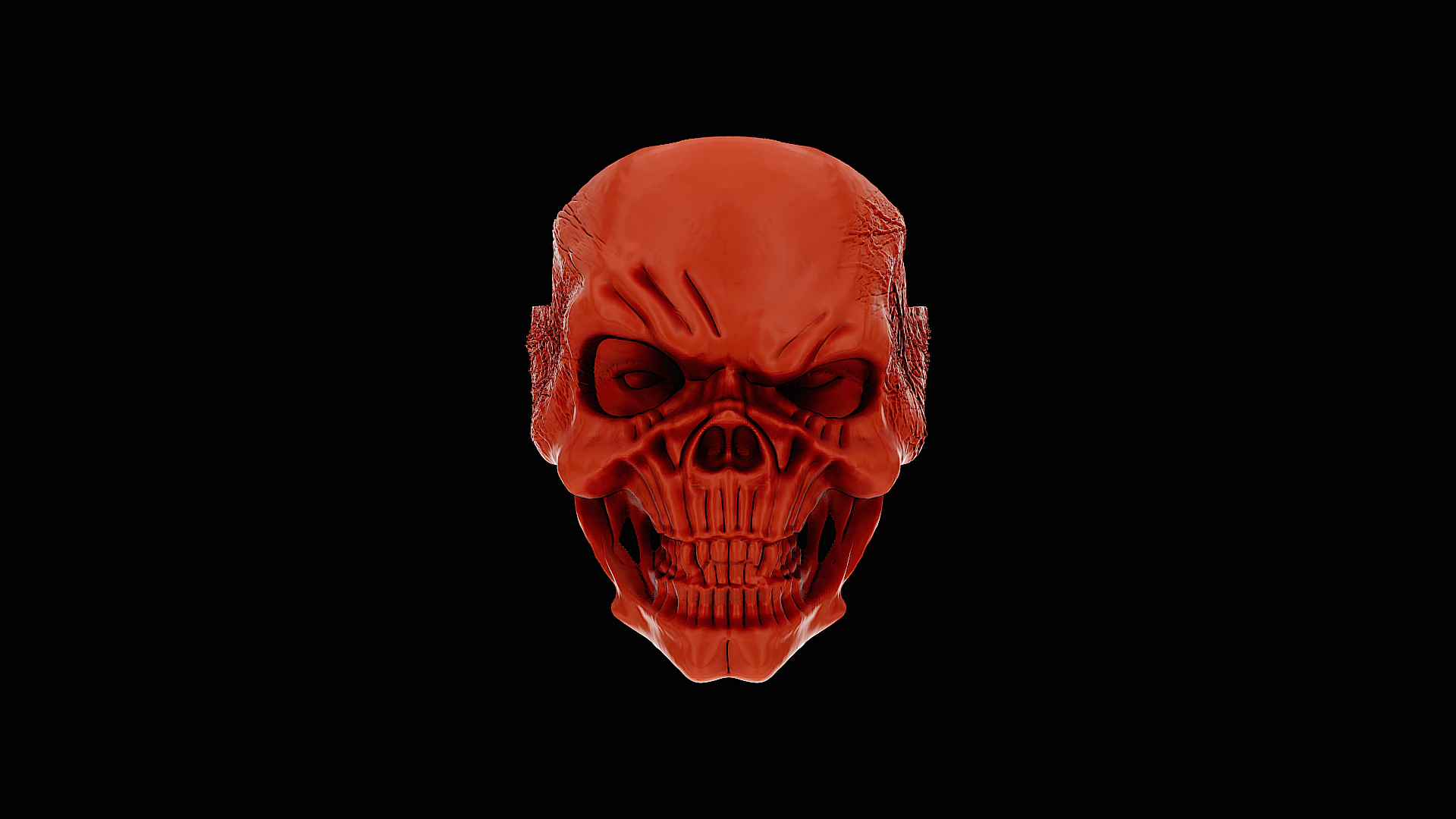 Skull head silver ring ready to print model 3D Print Model .c4d .max .obj .3ds .fbx .stl .blend 