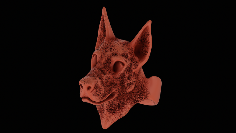Doberman head silver ring ready to print model 3D printmodel .c4d .max .obj .3ds .fbx .stl .blend 