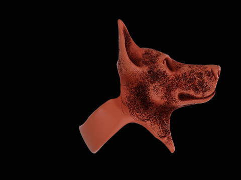 Doberman head silver ring ready to print model 3D printmodel