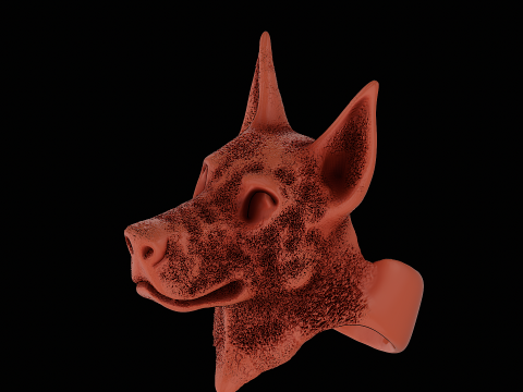 Doberman head silver ring ready to print model 3D printmodel