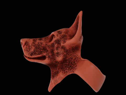 Doberman head silver ring ready to print model 3D printmodel