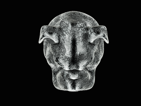 Bulldog head silver ring ready to print model 3D Print Model