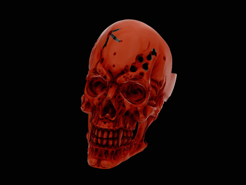 Vampire skull head silver ring ready to print model Modelo de Impressão 3D