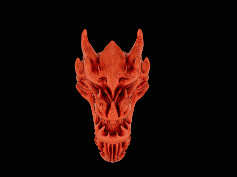 Dragon head silver ring ready to print model 3Dプリントモデル