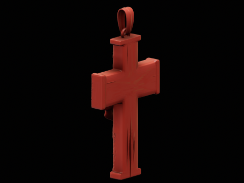 Lamn on cross head silver ring ready to print model 3D-printmodel