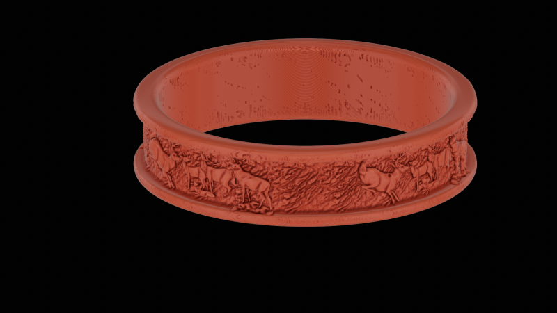 Deer silver ring ready to print model Model Cetak 3D .c4d .max .obj .3ds .fbx .stl .blend 