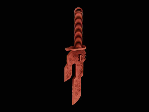 Blade of sword silver pendant ready to print model Modelo de impresión 3D