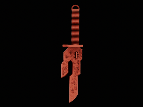 Blade of sword silver pendant ready to print model Modelo de impresión 3D