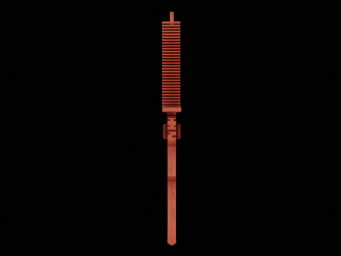 Blade of sword silver pendant ready to print model Modelo de impresión 3D