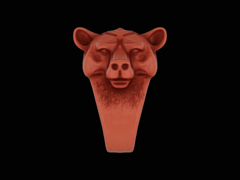 Bear silver ring ready to print model Modelo de impresión 3D
