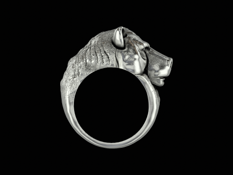 Bear silver ring ready to print model Modelo de impresión 3D