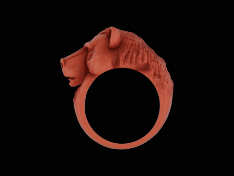 Bear silver ring ready to print model Modelo de impresión 3D