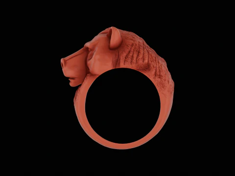 Bear silver ring ready to print model 3D Print Model