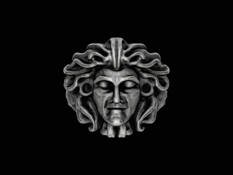 Medusa head silver ring ready to print model 3D प्रिंट मॉडल