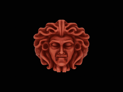 Medusa head silver ring ready to print model 3D 프린트 모델