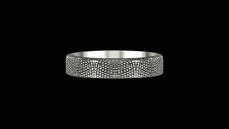 Snake textured silver ring ready to print model 3Dプリントモデル .c4d .max .obj .3ds .fbx .stl .blend 