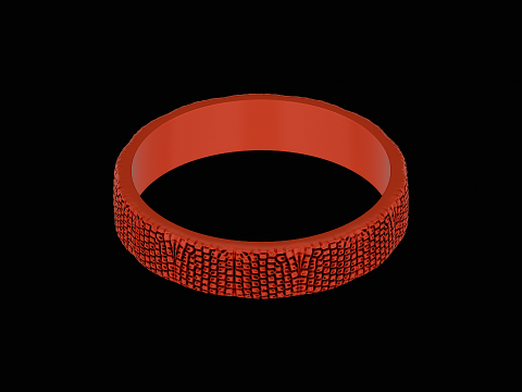 Snake textured silver ring ready to print model 3Dプリントモデル