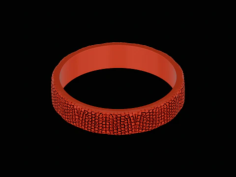 Snake textured silver ring ready to print model 3D Print Model