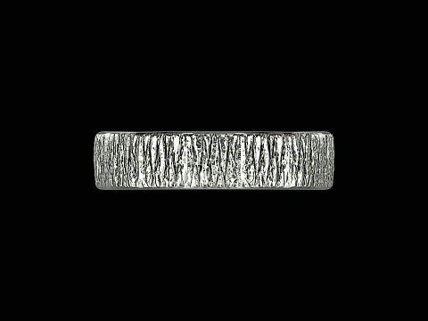 Wood textured silver ring ready to print 3Dプリントモデル