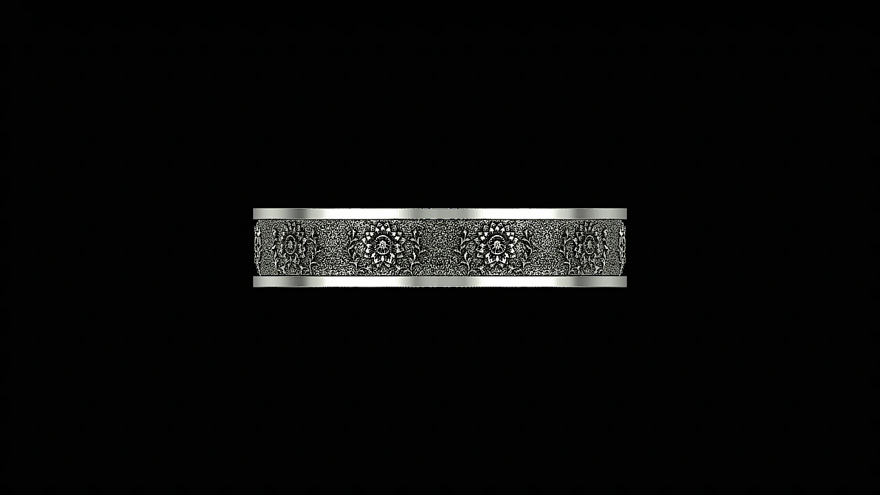 Flower textured silver ring ready to print 3D Print Model .c4d .max .obj .3ds .fbx .stl .blend 