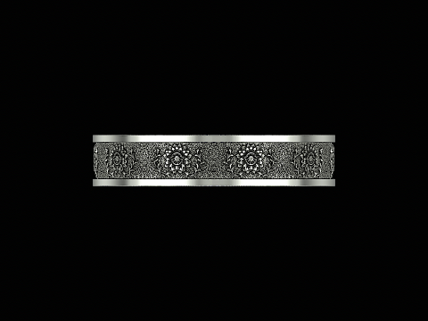 Flower textured silver ring ready to print 3Dプリントモデル