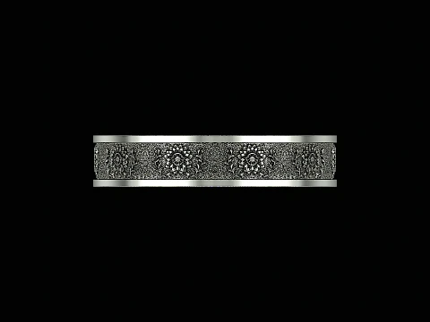 Anel de prata com textura de flor pronto para imprimir Modelo de Impressão 3D