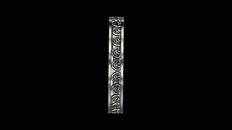 Wave textured silver ring ready to print Modelo de impresión 3D .c4d .max .obj .3ds .fbx .stl .blend 