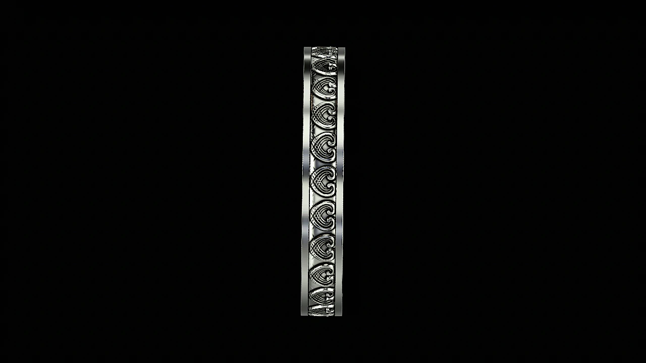 Wave textured silver ring ready to print 3D Print Model .c4d .max .obj .3ds .fbx .stl .blend