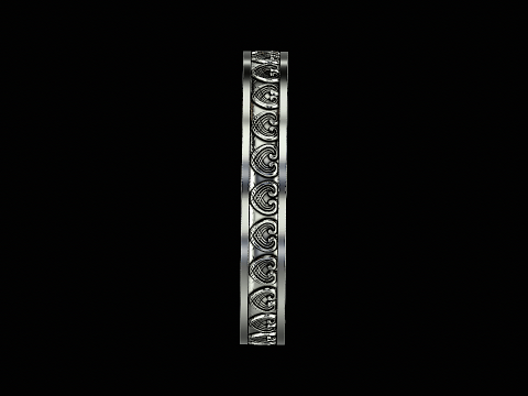Wave textured silver ring ready to print Modelo de Impressão 3D
