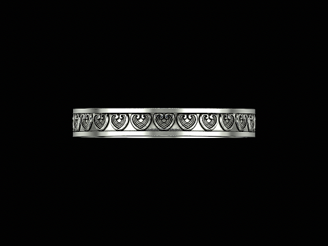 Wave textured silver ring ready to print Modelo de impresión 3D