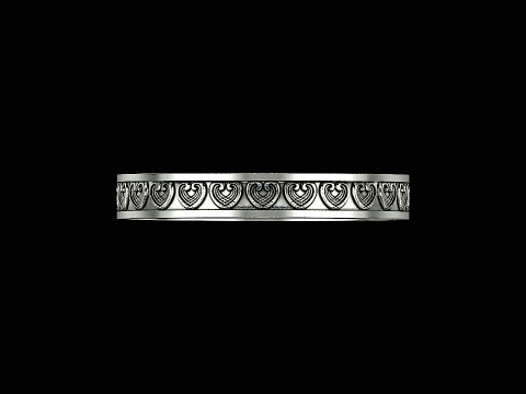 Wave textured silver ring ready to print 3D Print Model