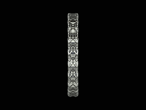 Flower textured silver ring ready to print 3D Print Model