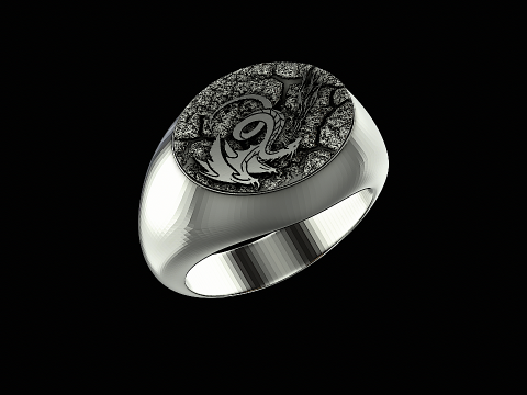 Dragon head silver ring ready to print 3Dプリントモデル