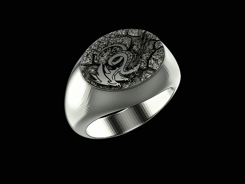 Dragon head silver ring ready to print 3D Print Model
