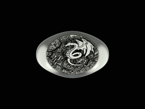 Dragon head silver ring ready to print 3Dプリントモデル