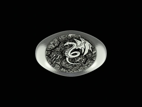 Dragon head silver ring ready to print 3D Print Model