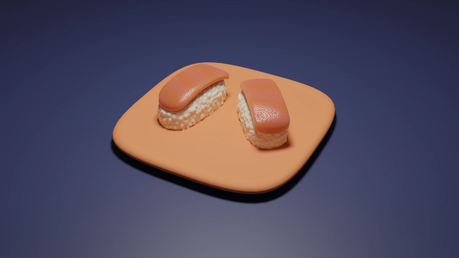 Sushi plate 3D Model .c4d .max .obj .3ds .fbx .stl .blend 
