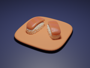 Sushi plate 3D Model