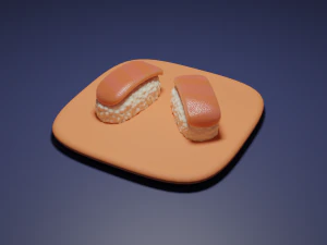 Suşi tabağı 3D Model